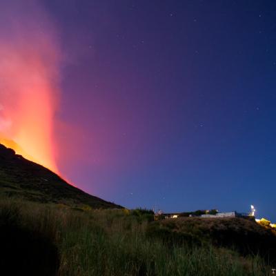 Night And Fire In Stromboli