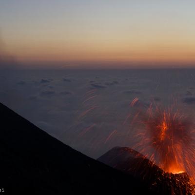The Active Crater Of Stromboli Volcano